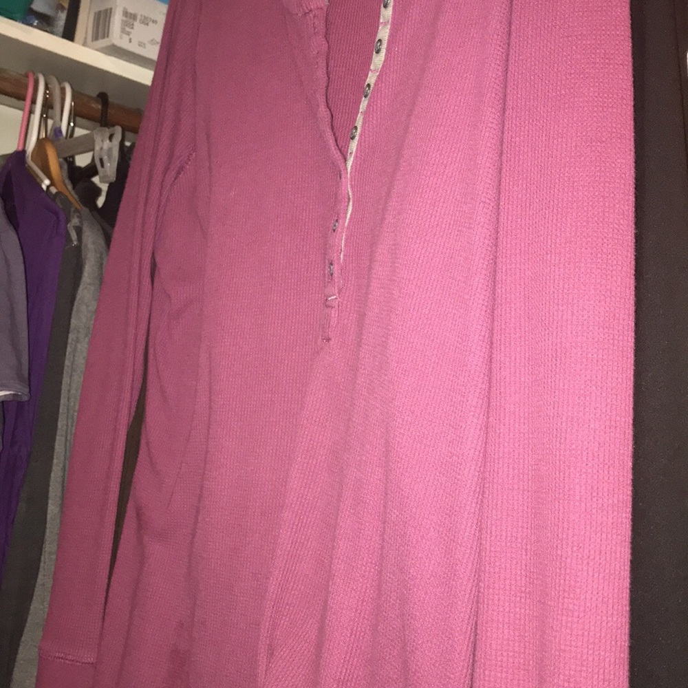 Pink waffle shirt